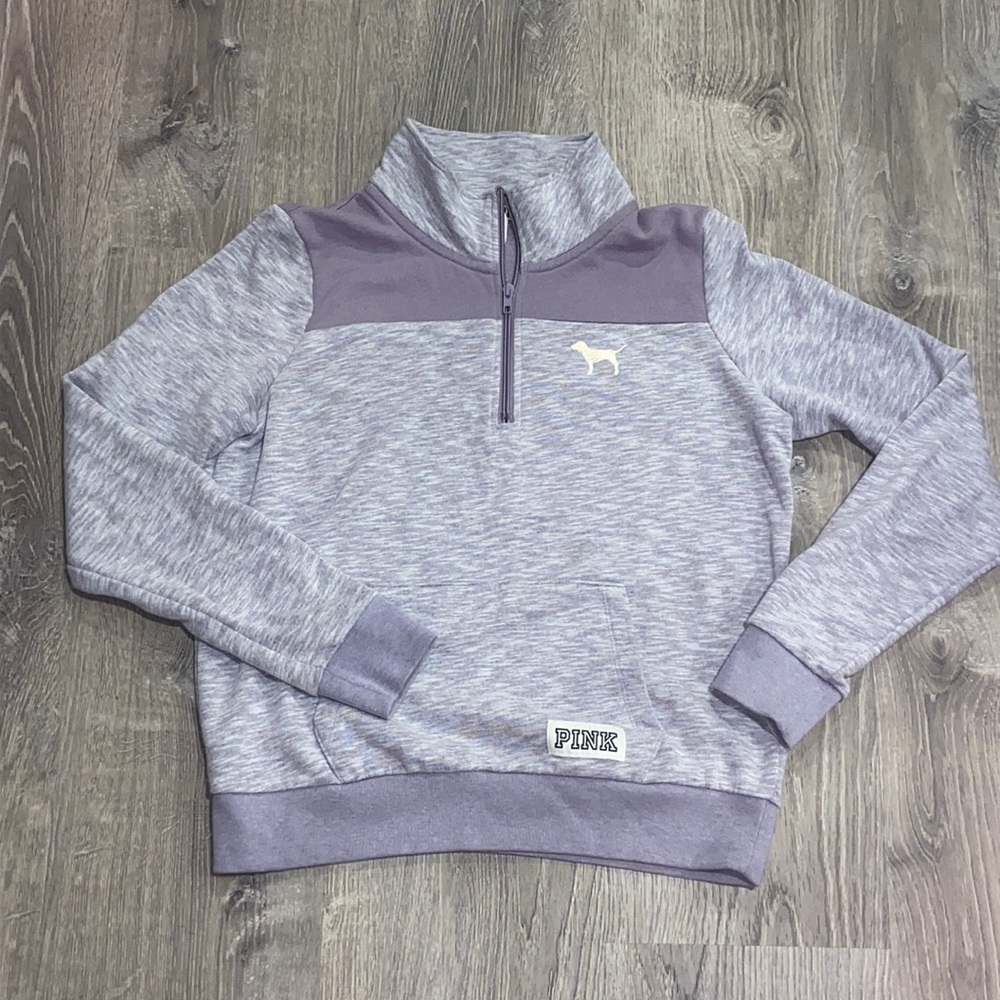 Victoria’s Secret PINK zip up pullover medium purple